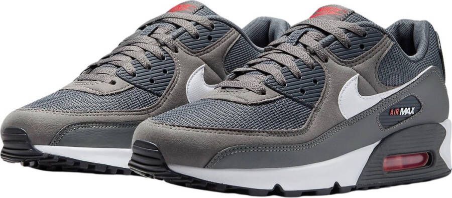 Nike Air Max 90 Iron Grey University Red Anthracite White- Iron Grey University Red Anthracite White