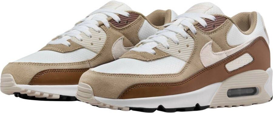 Nike Herenschoenen Air Max 90 Summit White Khaki Light Orewood Brown Black- Heren Summit White Khaki Light Orewood Brown Black