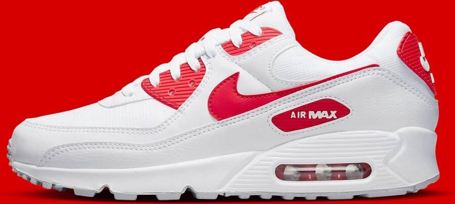 Nike Air Max 90 Wit Rood Heren Sneaker DX8966