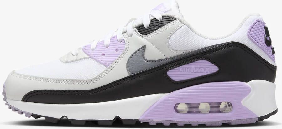 Nike Air Max 90 Dames White Lilac Photon Dust Cool Grey- Dames White Lilac Photon Dust Cool Grey