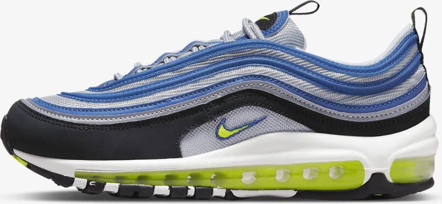 Nike Air Max 97 OG Sneakers Unisex Atlantic Blue Metallic Silver Zwart Voltage Yellow