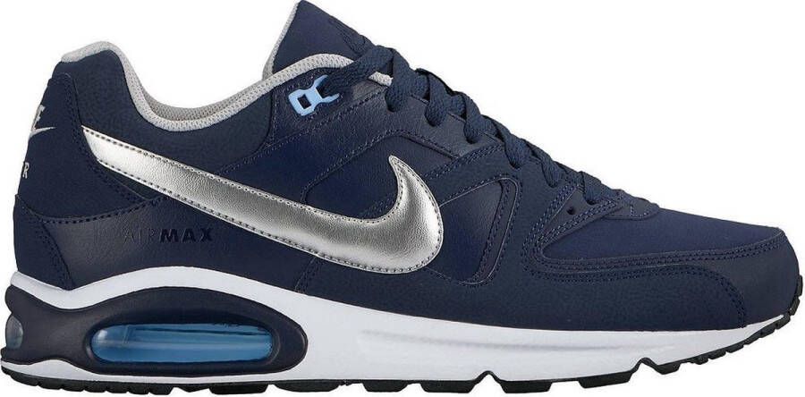 Nike Air Max Command Leather Sneakers Heren Obsidian Metallic Silver-Bluec