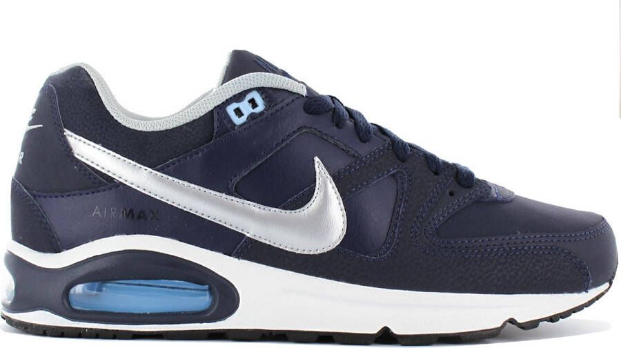 Nike Air Max Command Leather Sneakers Heren Obsidian Metallic Silver-Bluec