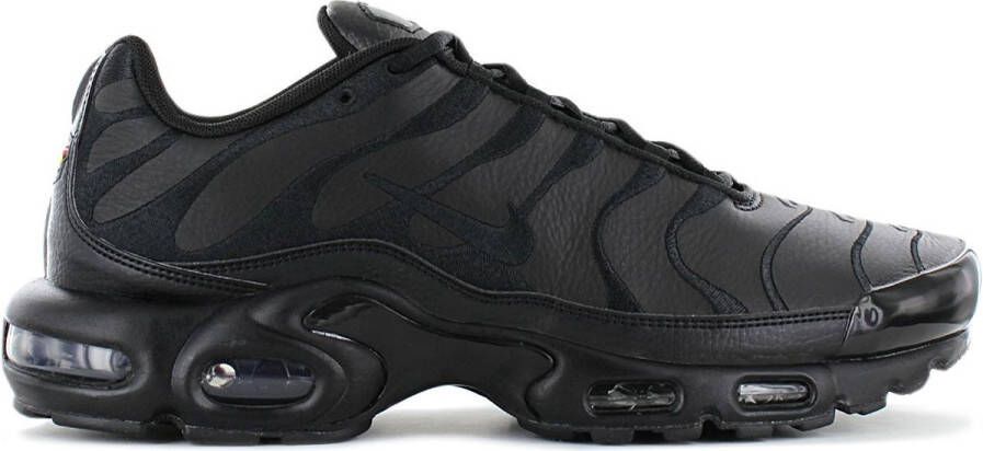 Nike Air Max Plus TN Leather Triple Black Heren Sneakers Schoenen Zwart AJ2029