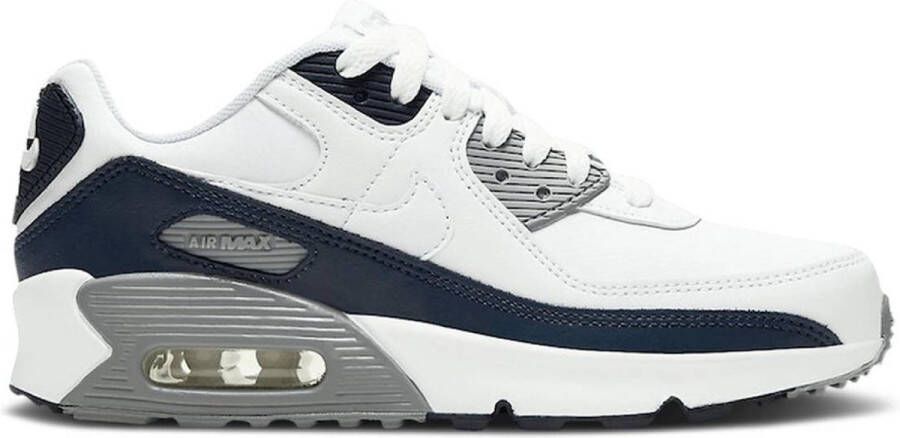 Nike Air Max 90 Leather Sneakers Kinderen White Grey Black Kind