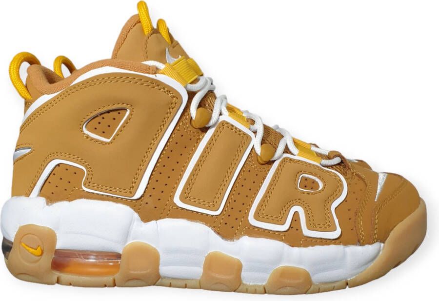 Nike Air More Uptempo(Gs ) Wheat White Pollen Gum Light Brown Shoes grade school DQ4713 700