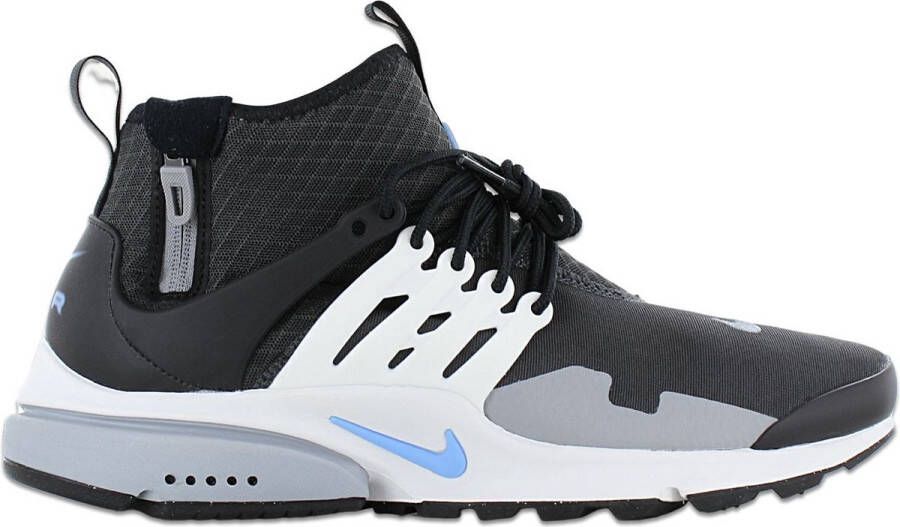 Nike Mid Utility Hoge Stoffen Sneaker Antraciet Blauw Wit Black Heren