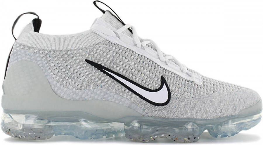 Nike Air Vapormax 2021 Fk Running Schoenen white white black metallic silver maat: 44.5 beschikbare maaten:44.5