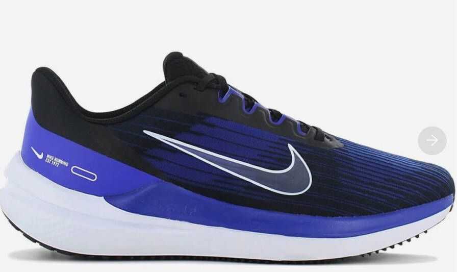 Nike AIR WINFLO 9 HARDLOOPSCHOENEN HEREN ZWART-BLAUW