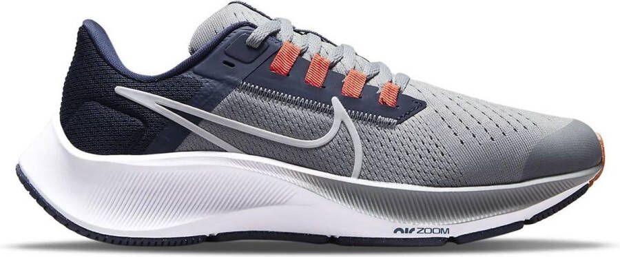 Nike Air Zoom Pegasus 38 Junior Particle Grey Midnight Navy Orange White Kind - Foto 1