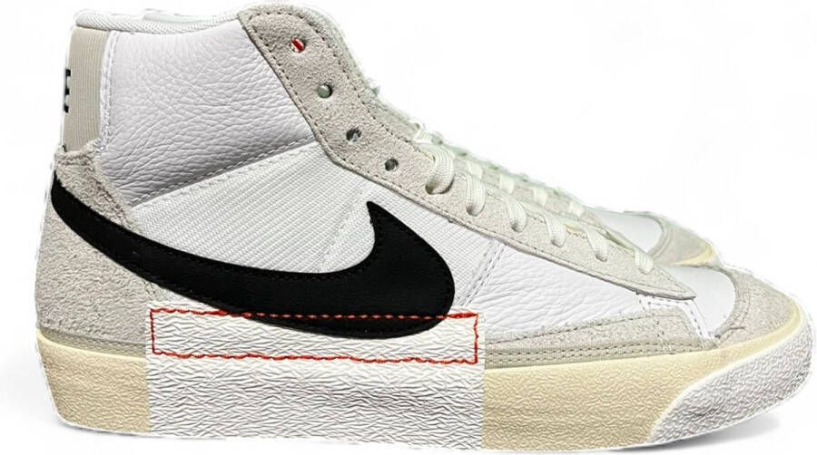 Nike Blazer '77 Remastered Basketball Schoenen white black light bone white maat: 45.5 beschikbare maaten:40 45.5