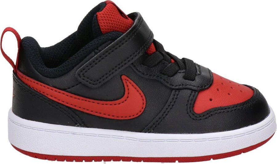 Nike Court Borough Low 2 TDV Sneakers Black University Red White Kinderen