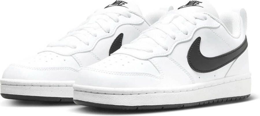 Nike court borough low recraft classic sneakers wit zwart kinderen