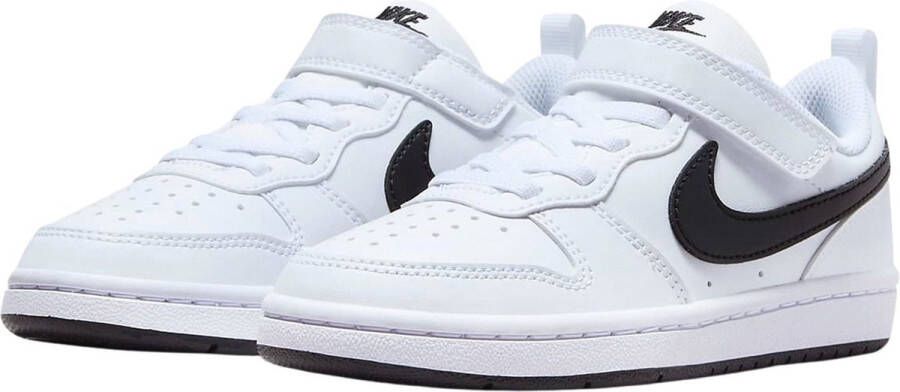 Nike court borough low recraft sneakers wit zwart kinderen