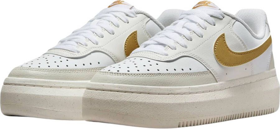 Nike Witte sportiee leren sneakers oor dames White Dames