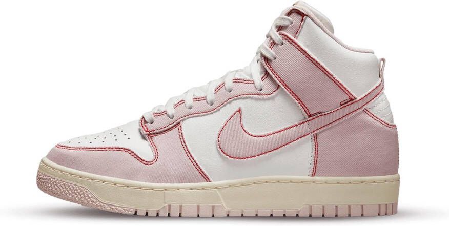 Nike Dunk High 1985 'Barely Rose Denim' DQ8799-100 roze wit sneakers hoog