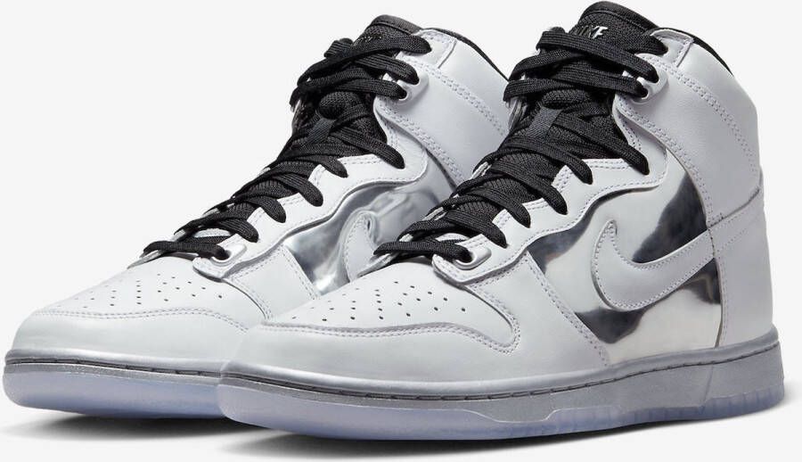 Nike Dunk High 'Chrome' Sneakers Unisex Wit Zwart