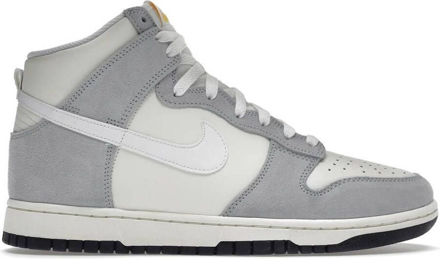 Nike Dunk High Retro 'Sail Pure Platinum Black White' DZ4515-100 sneakers hoog grijs wit suede