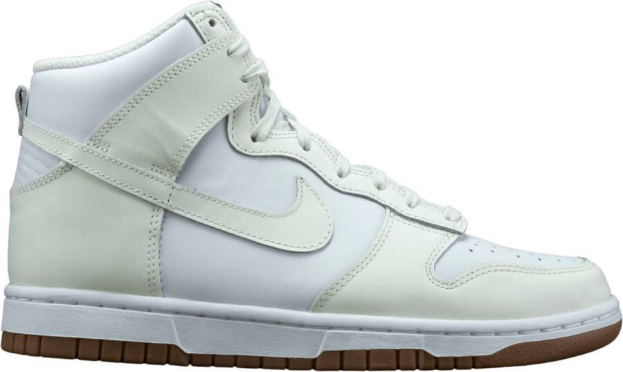 Nike Dunk High Dames White Gum Medium Brown Sail- Dames White Gum Medium Brown Sail