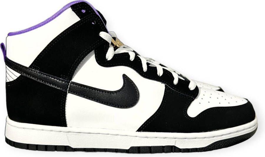 Nike Dunk Hi Retro Prm Emb Black Black White Action Grape Schoenmaat 40 1 2 Sneakers DR9512 001