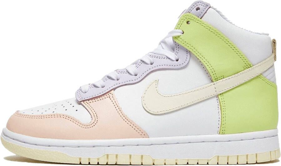 Nike Dunk High 'White Cashmere Light Lemon Twist' DD1869-108 roze geel violet sneakers hoog