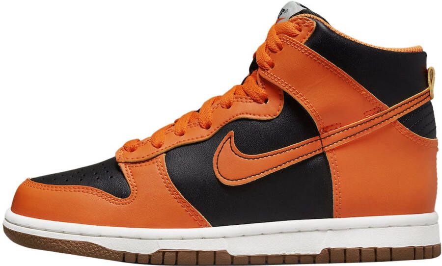 Nike Dunk High 'Safty Orange' (GS) DB2179-004 oranje zwart sneakers hoog