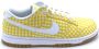 Nike Dunk Low Yellow Gingham Sneakers Dames Wit Geel - Thumbnail 1