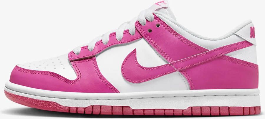 Nike Dunk Low (gs) Sneakers Schoenen white laser fuchsia maat: 40 beschikbare maaten:36 37.5 38.5 39 40