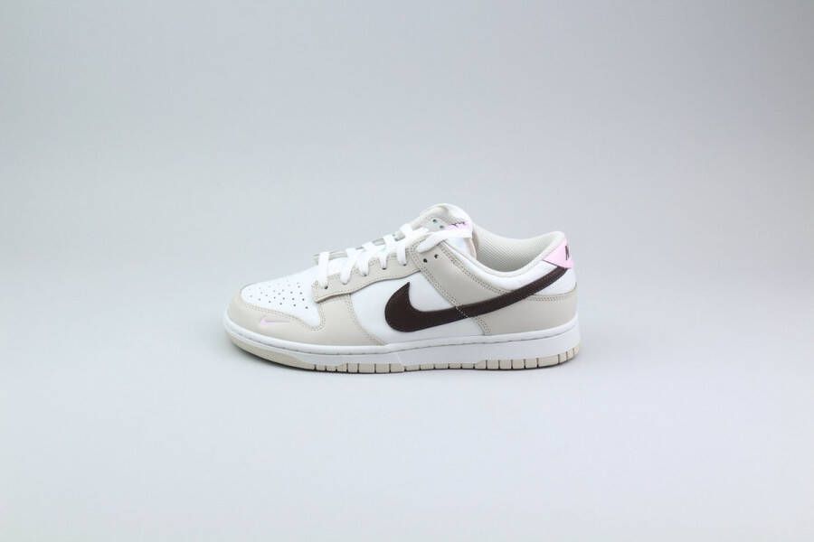 Nike Damesschoenen Dunk Low Next Nature Summit White Light Orewood Brown Pink Foam Baroque Brown- Dames Summit White Light Orewood Brown Pink Foam Baroque Brown