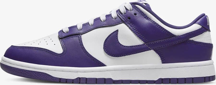 Nike Dunk Low Retro Court Purple Sneakers Mannen Wit Paars