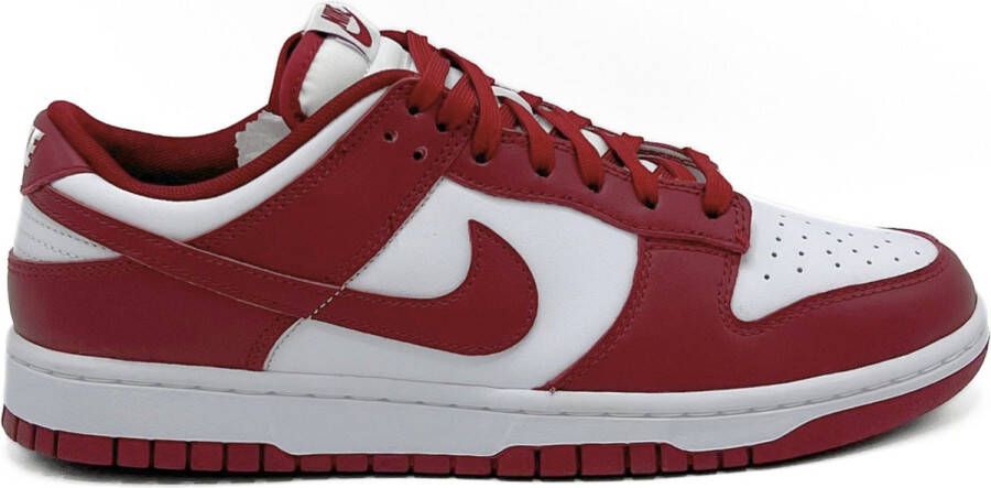 Nike Dunk Low Retro Team Red Sneakers Unisex Wit Donkerrood