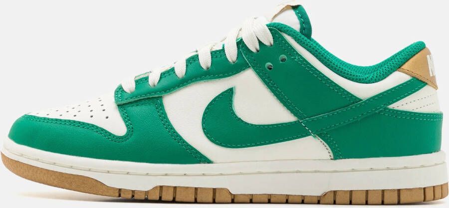 Nike Dunk Low Wmns Malachite Metallic Gold Sneakers Dames Wit Groen