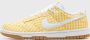 Nike Dunk Low Yellow Gingham Sneakers Dames Wit Geel - Thumbnail 3