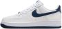 Nike Air Force 1 '07 LV8 White White Midnight Navy- White White Midnight Navy - Thumbnail 5