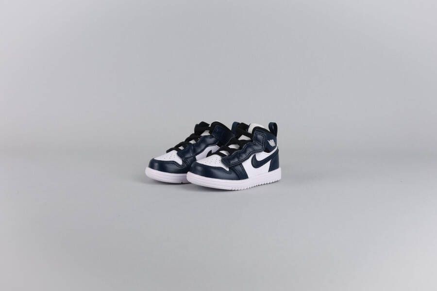 Jordan Nike 1 Mid Schoen voor baby's peuters Armoury Navy Black White Kind