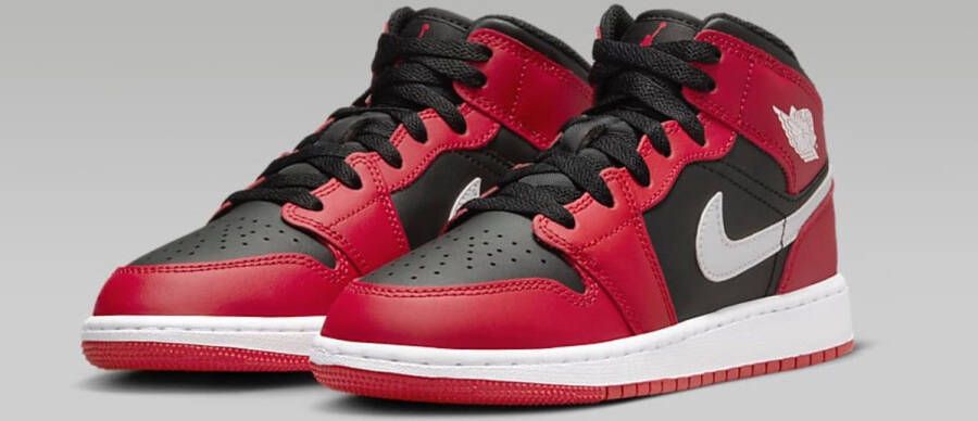 Jordan Kinderschoenen Air 1 Mid Black Gym Red White Black Gym Red White