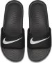 Nike Kawa Slide Bgp Slippers Black White - Thumbnail 14
