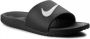 Nike Kawa Slide Bgp Slippers Black White - Thumbnail 27