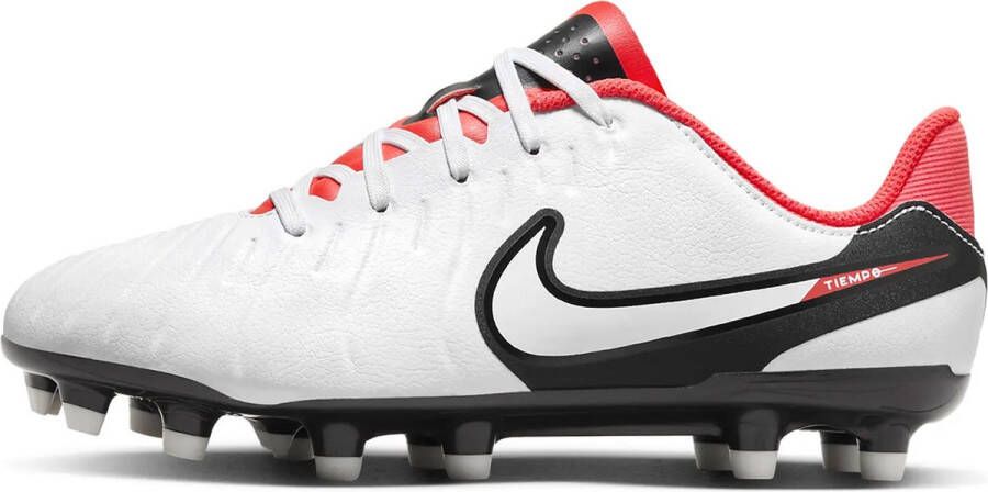 Nike tiempo legend aca fg voetbalschoenen wit zwart kinderen