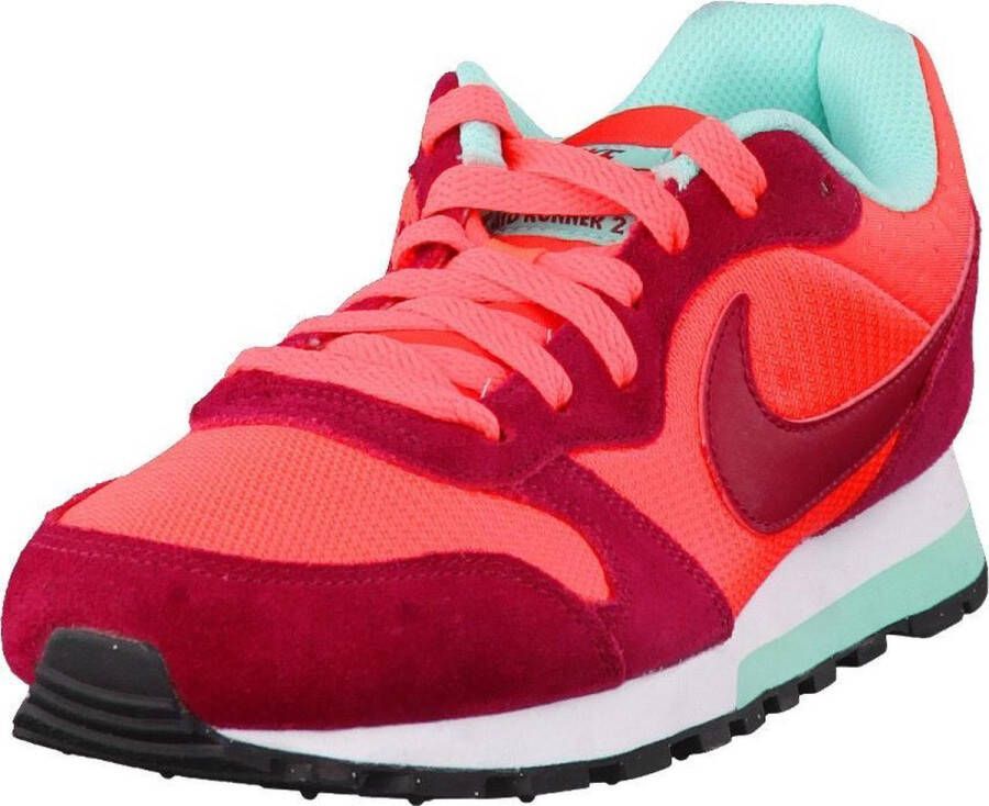 Nike MD Runner 2 Sneakers Dames Sportschoenen Vrouwen oranje rood groen