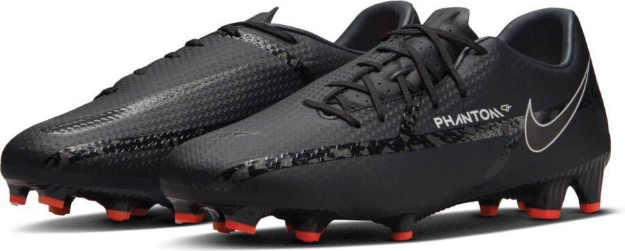 Nike Phantom GT 2 Academy FG Voetbalschoenen Black Summit White Bright Crimson Dark Smoke Grey