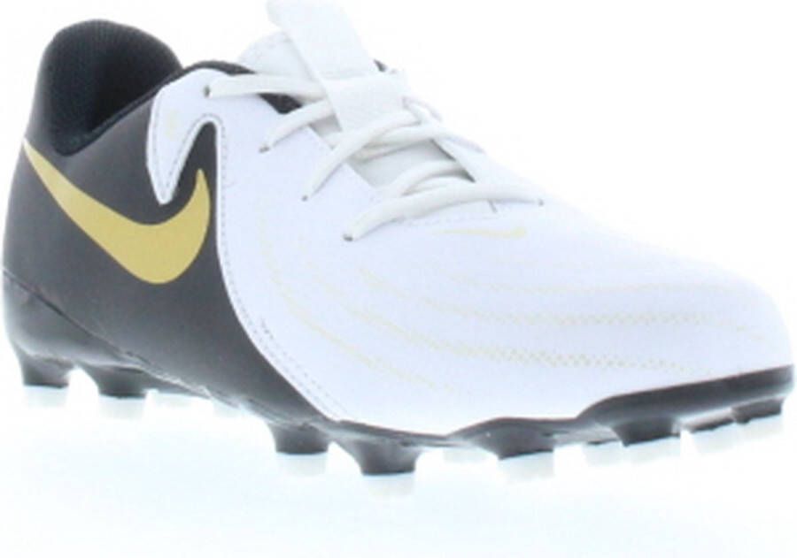 Nike Phantom GX 2 Academy FG Low-top Kids White Metallic Gold Coin Black