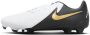 Nike Phantom GX 2 Academy Low-top FG White Metallic Gold Coin Black - Thumbnail 3