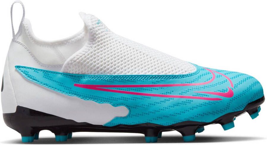 Nike phantom gx mg voetbalschoenen wit blauw kinderen