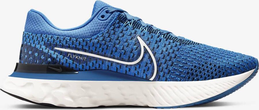 Nike React Infinity Run Flyknit 3 Hardloopschoenen voor heren(straat) Dutch Blue Black Blue Glow Phantom Heren