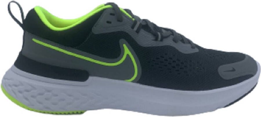 Nike React Miler 2 Sneakers Mannen Zwart Wit Groen