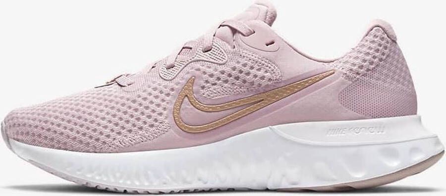 Nike Renew Run 2 hardloopschoenen offwhite brons roze