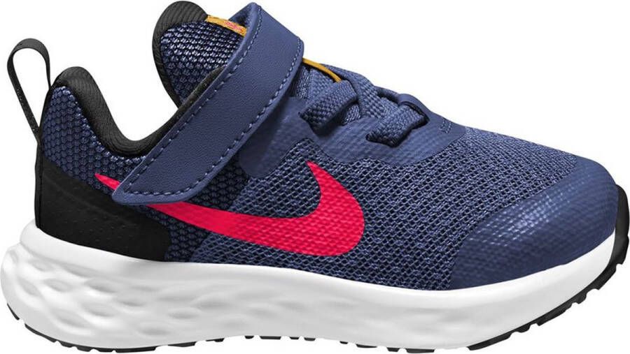 Nike Revolution 6 NN TDV Hardloopschoenen Midnight Navy Bright Crimson Black Kinderen