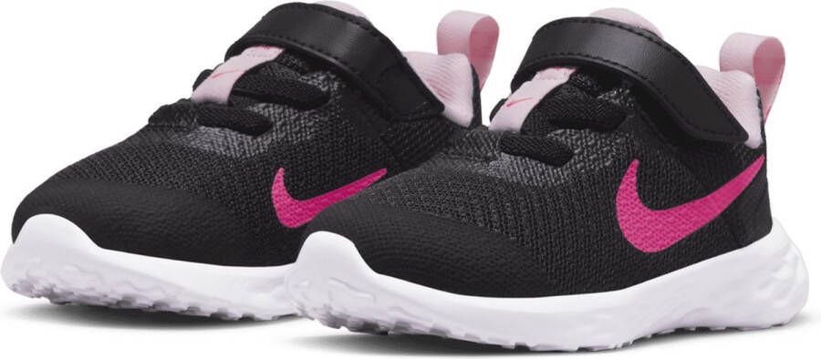 Nike revolution 6 hardloopschoenen zwart roze kinderen