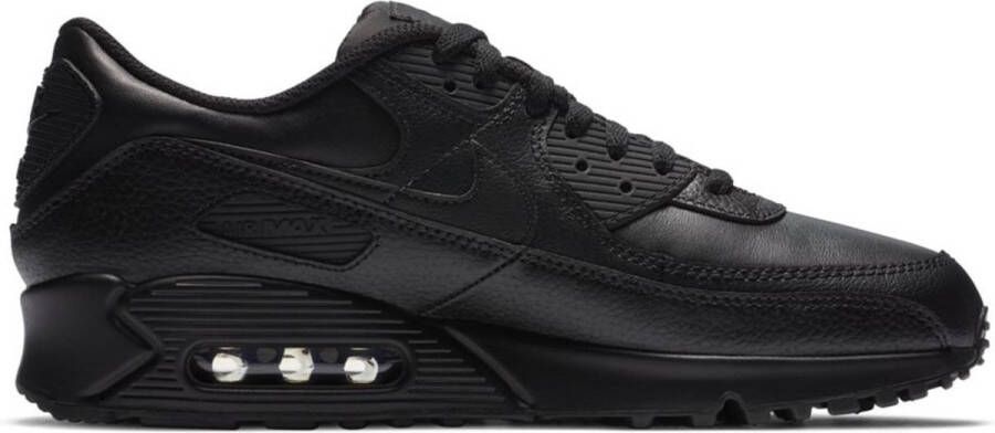 Nike Air Max 90 Leather Heren Sneakers Black Black-Black